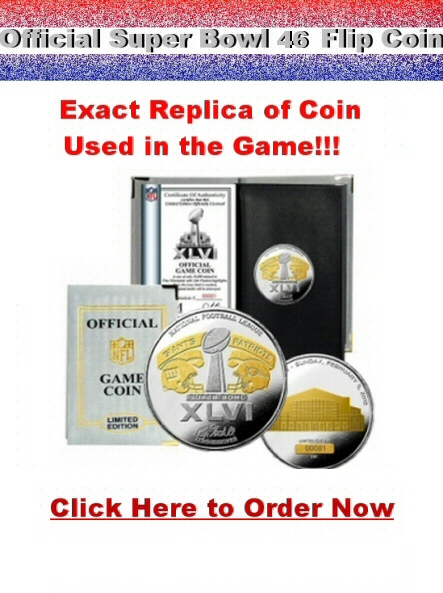 Super Bowl XLVI (46) Official 2-Tone Flip Coin By Highland Mint
